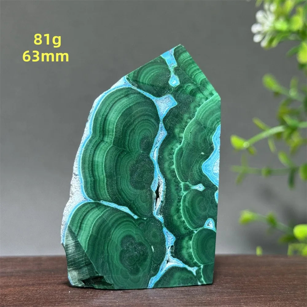 Blue Chrysocolla Malachite Point-ToShay.org