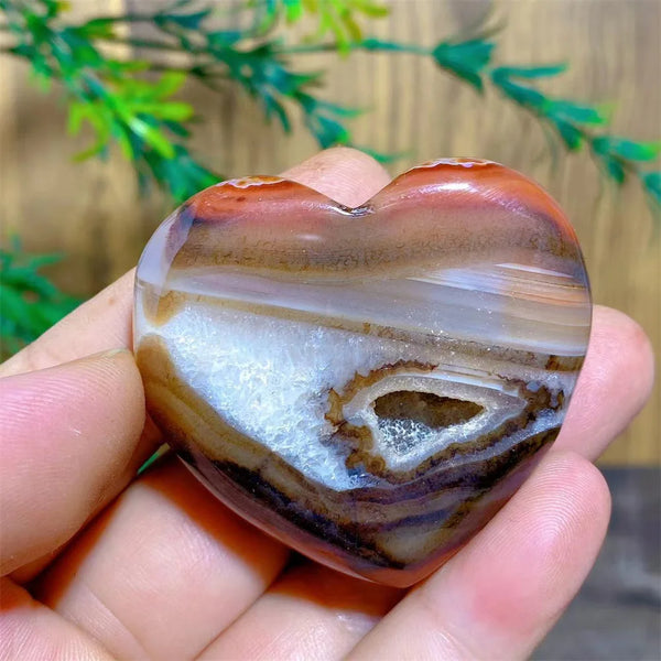Red Agate Geode Heart-ToShay.org