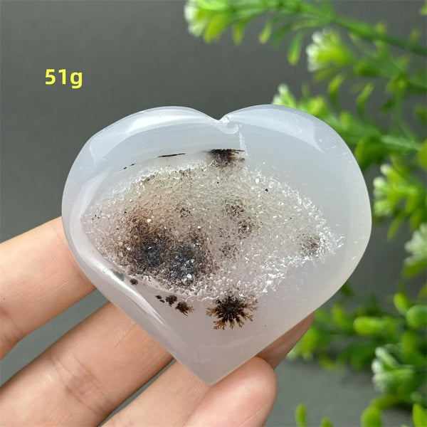 Grey Agate Geode Heart-ToShay.org