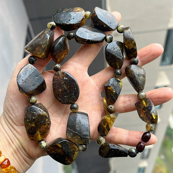 Yellow Amber Necklace-ToShay.org