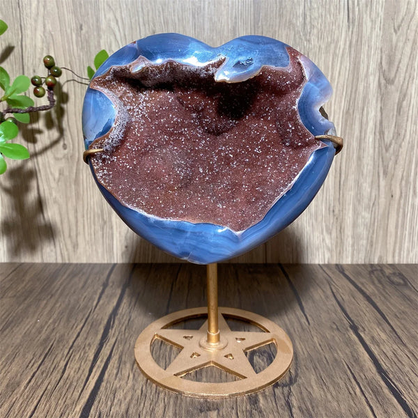 Red Amethyst Agate Heart-ToShay.org