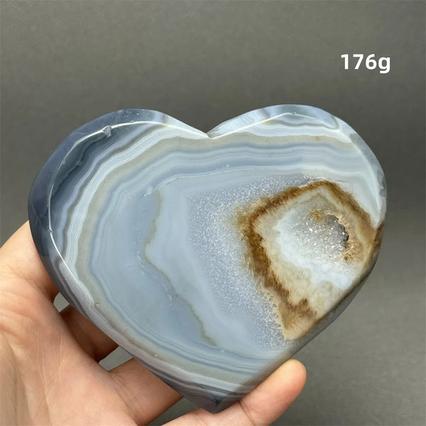 Grey Agate Geode Heart-ToShay.org
