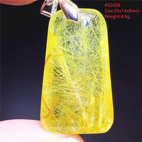 Gold Rutilated Quartz Pendant-ToShay.org
