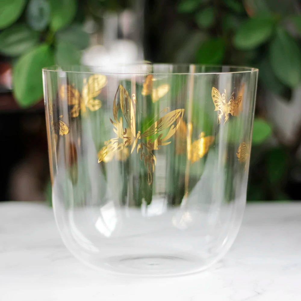 Golden Butterfly Crystal Singing Bowl-ToShay.org