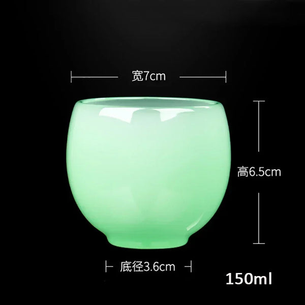 Green Porcelain Tea Cup-ToShay.org