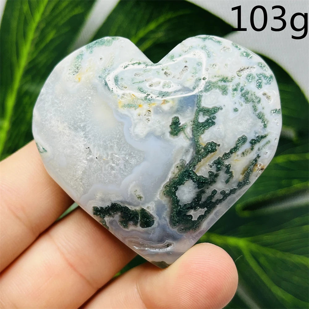 Green Moss Agate Hearts-ToShay.org
