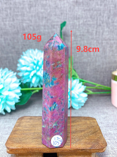 Pink Ruby Fuchsite Crystal Point-ToShay.org