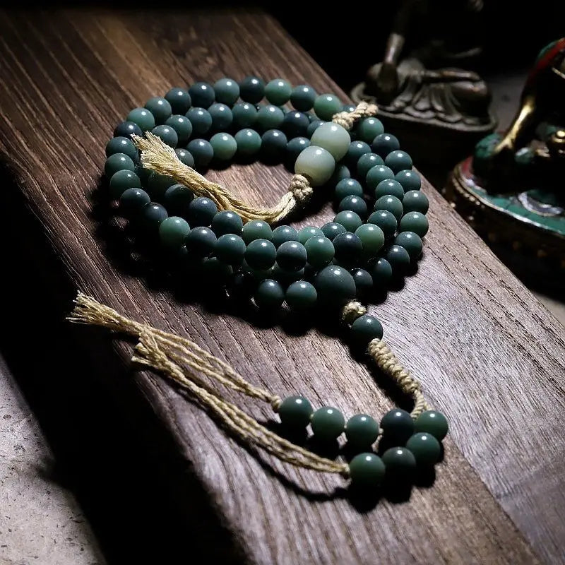 Green Bodhi Root Mala-ToShay.org
