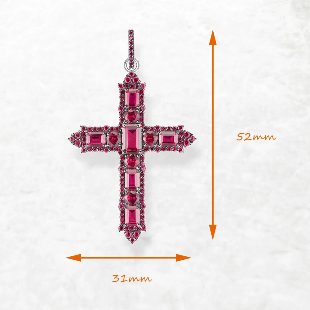 Pink Rose Stone Cross-ToShay.org