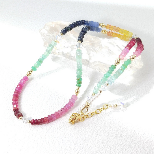 Rainbow Crystal Necklace-ToShay.org