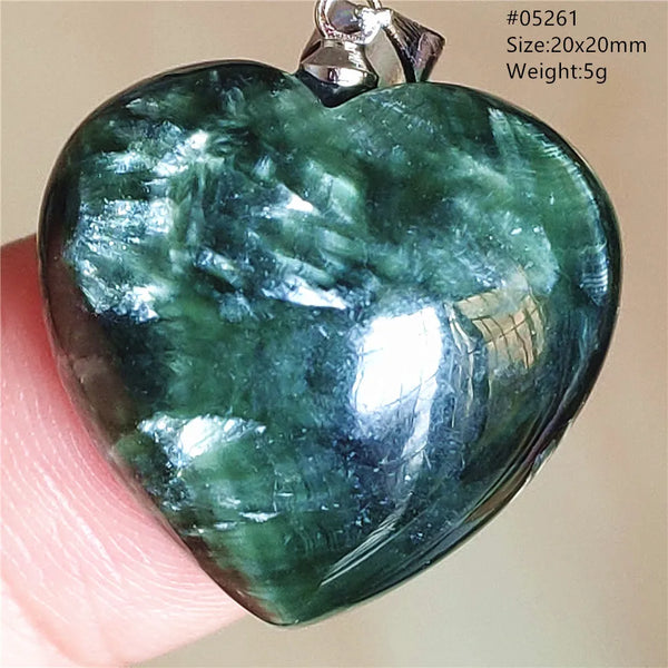 Green Seraphinite Pendant-ToShay.org