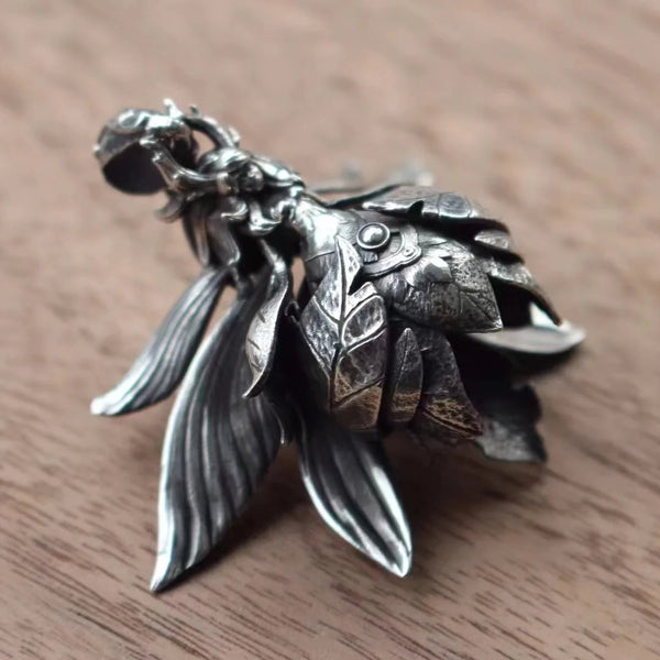 Silver Flower Fairy Pendant-ToShay.org