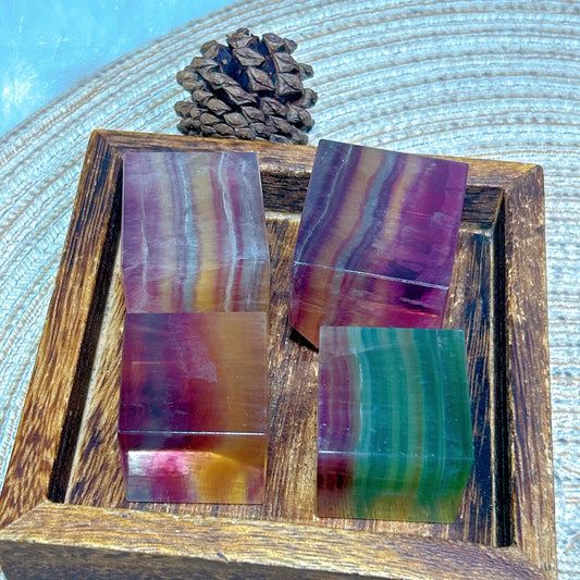 Rainbow Fluorite Cube-ToShay.org