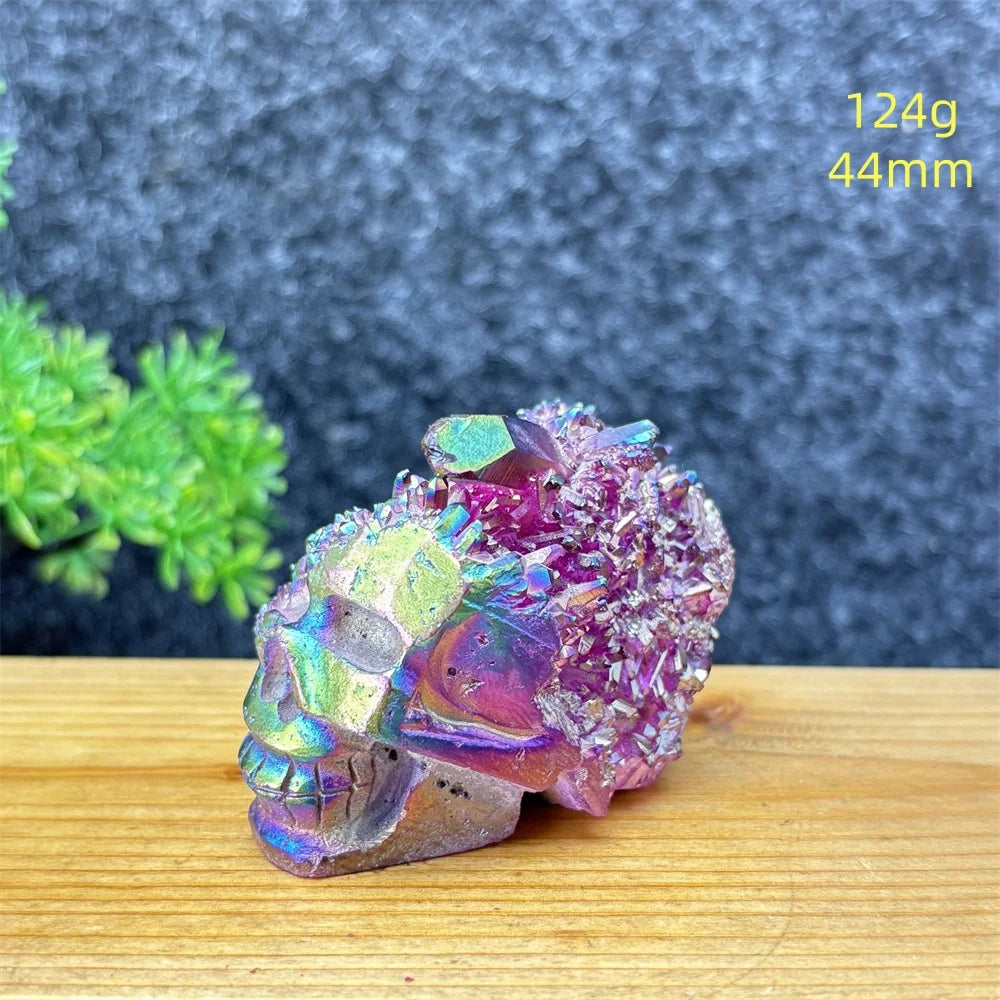 Rainbow Aura Skull Cluster-ToShay.org