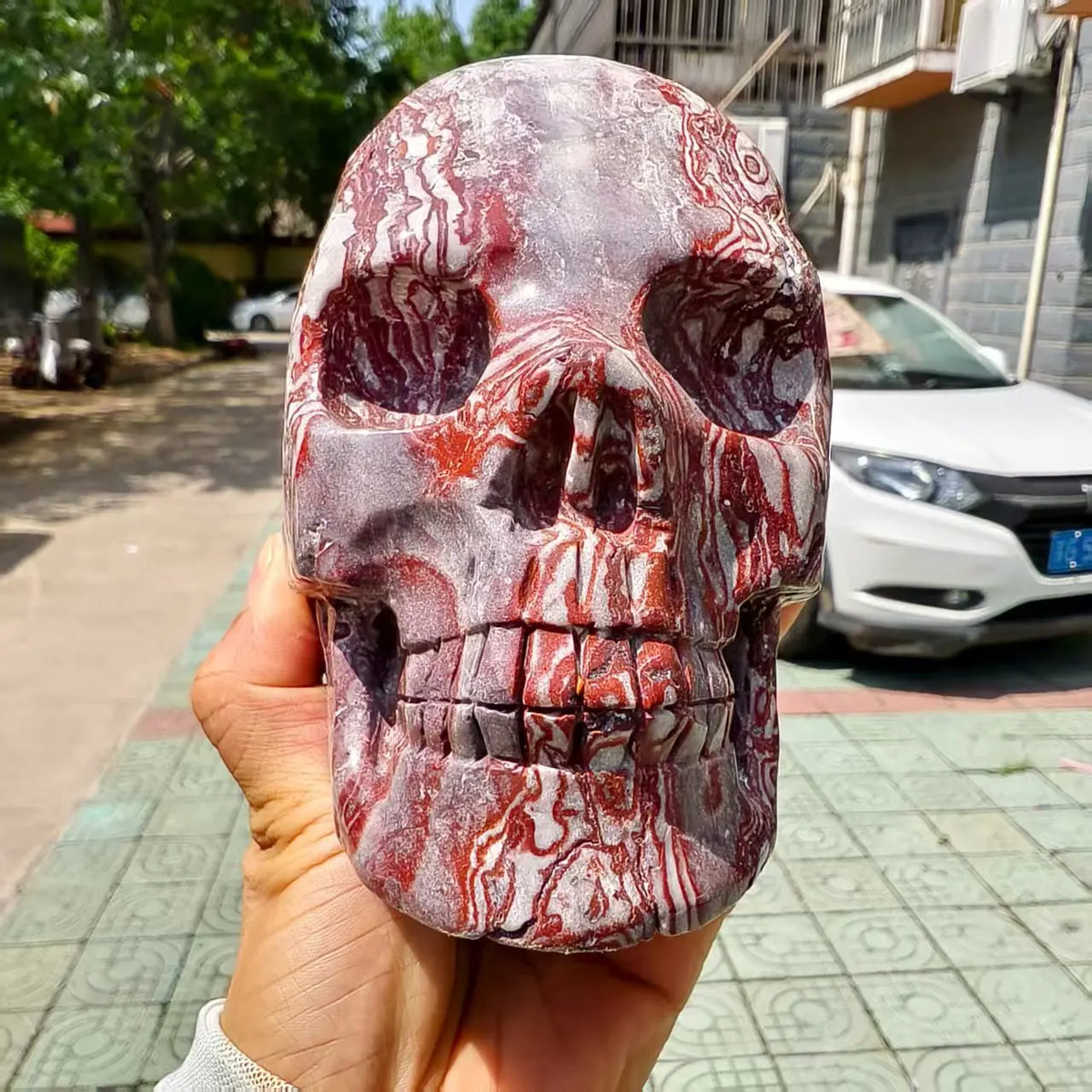 Red Agate Skull-ToShay.org