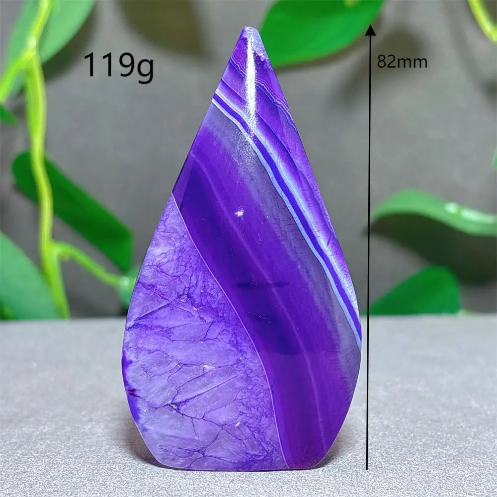 Violet Striped Agate Flame-ToShay.org