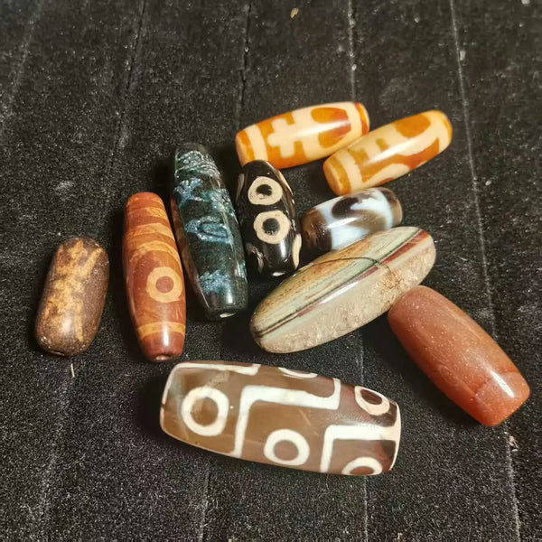 Tibetan Eyes Agate Dzi Beads-ToShay.org