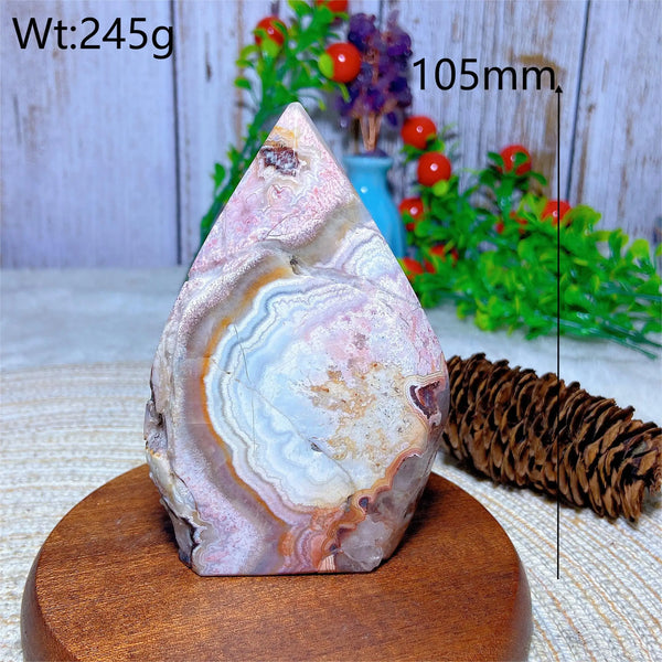 Red White Agate Druzy Flame-ToShay.org