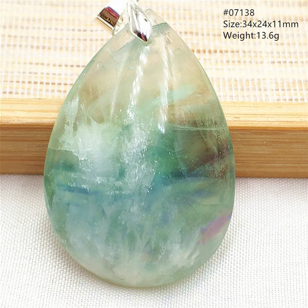 Green Blue Fluorite Pendant-ToShay.org