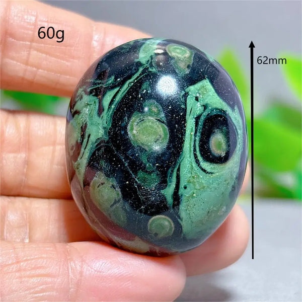 Green Malachite Palm Stone-ToShay.org