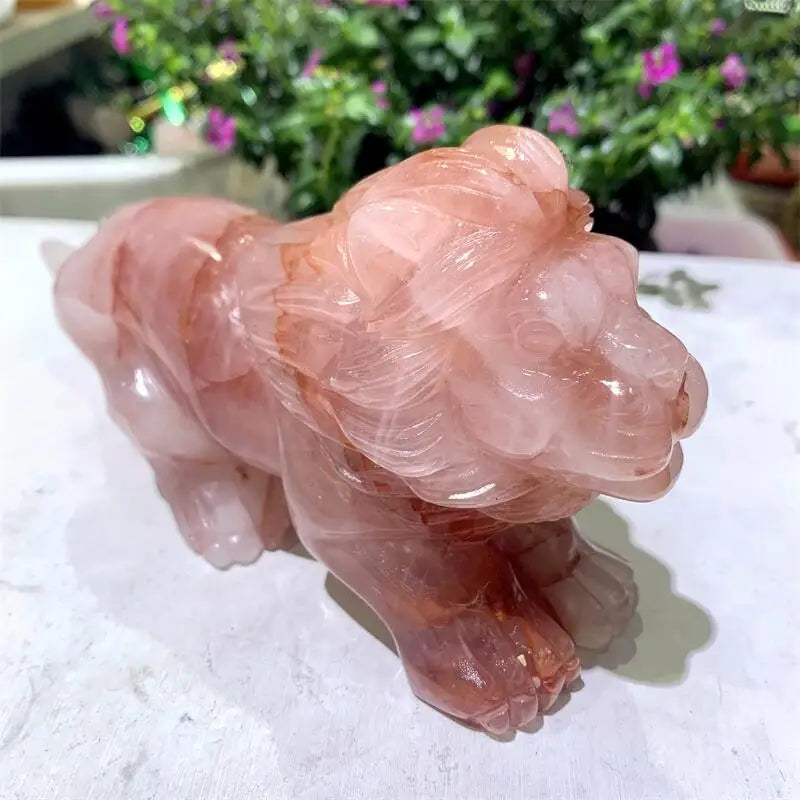 Red Fire Quartz Lion-ToShay.org