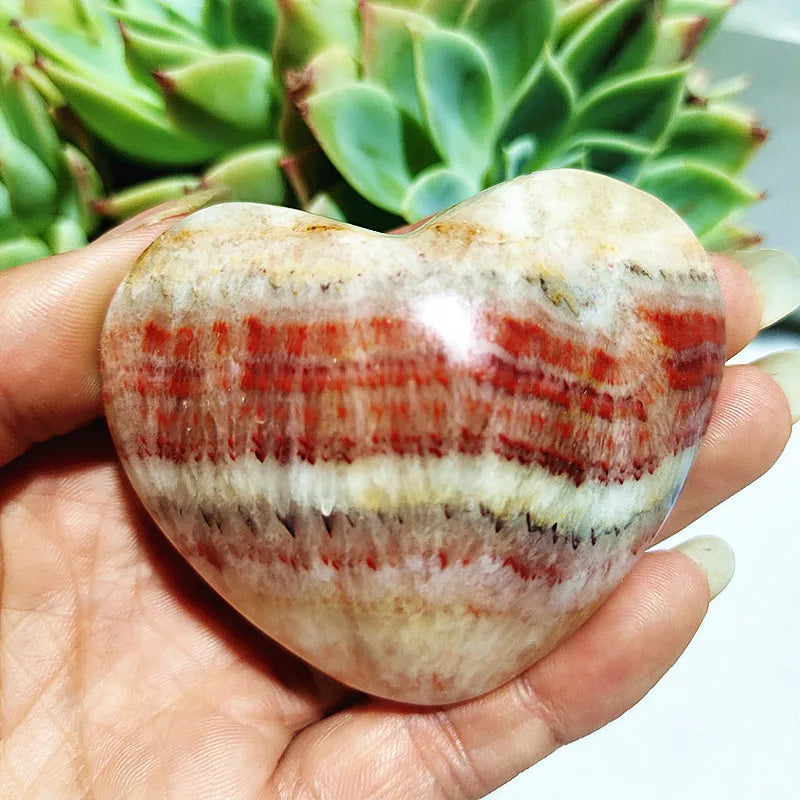 Red Striped Agate Heart-ToShay.org