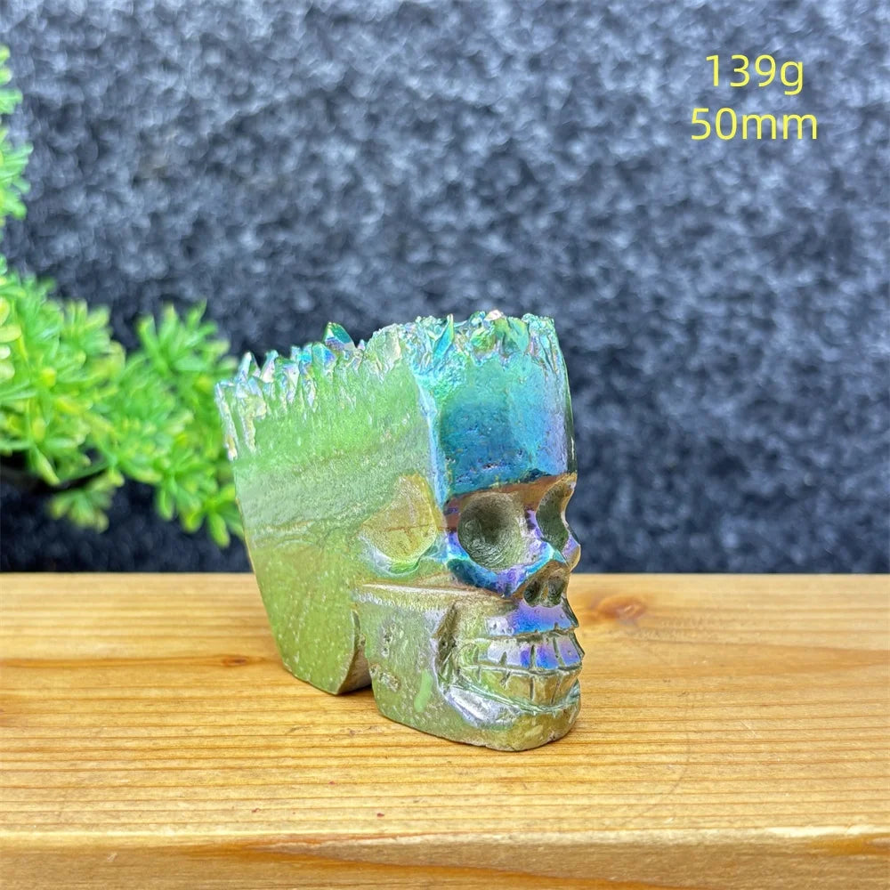 Rainbow Aura Skull Cluster-ToShay.org