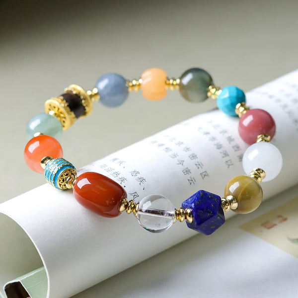 Mixed Crystal Bead Bracelet-ToShay.org