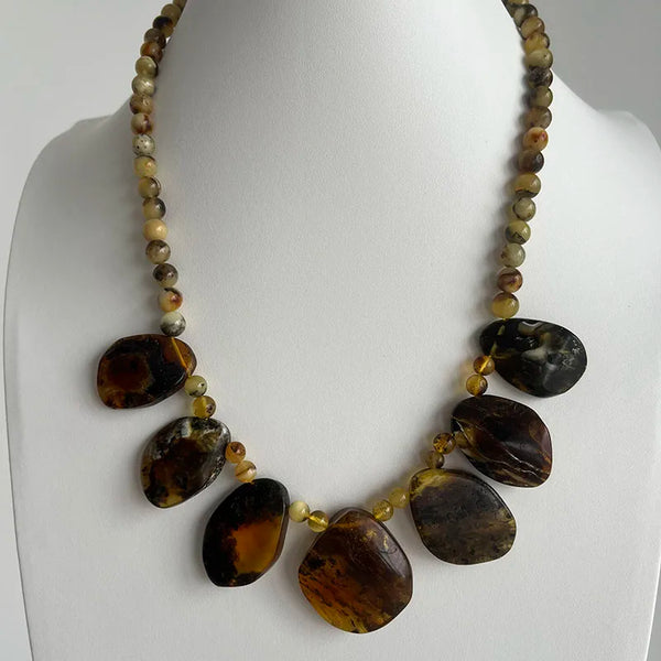 Yellow Amber Necklace-ToShay.org