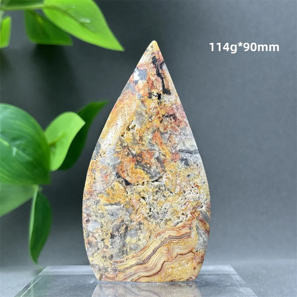 Yellow Crazy Agate Torch-ToShay.org