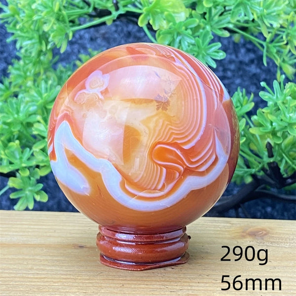 Red Striped Agate Ball-ToShay.org