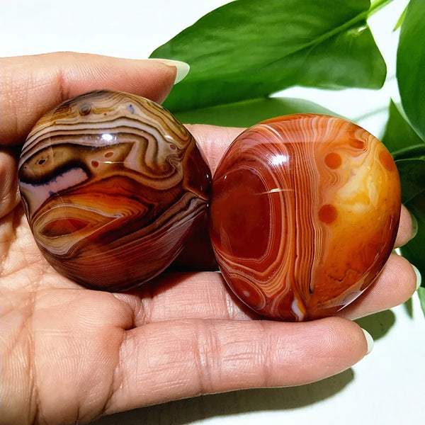 Red Lace Sardonyx Palm Stones-ToShay.org