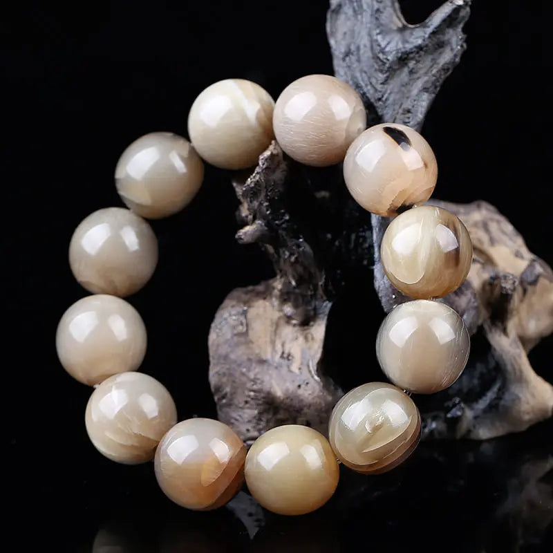 Brown Yak Horn Bead Bracelet-ToShay.org