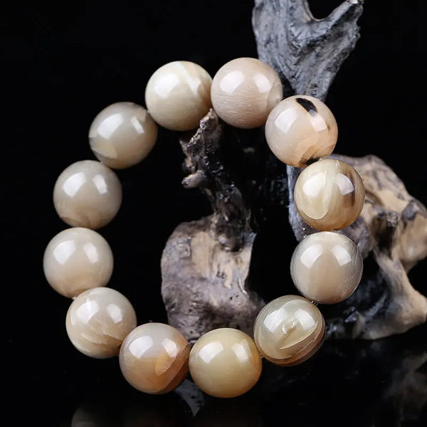 Brown Yak Horn Bead Bracelet-ToShay.org