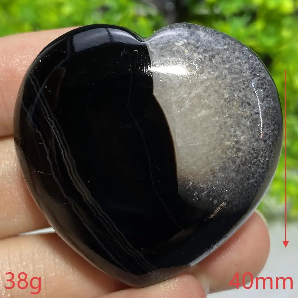 Black Agate Geode Heart-ToShay.org