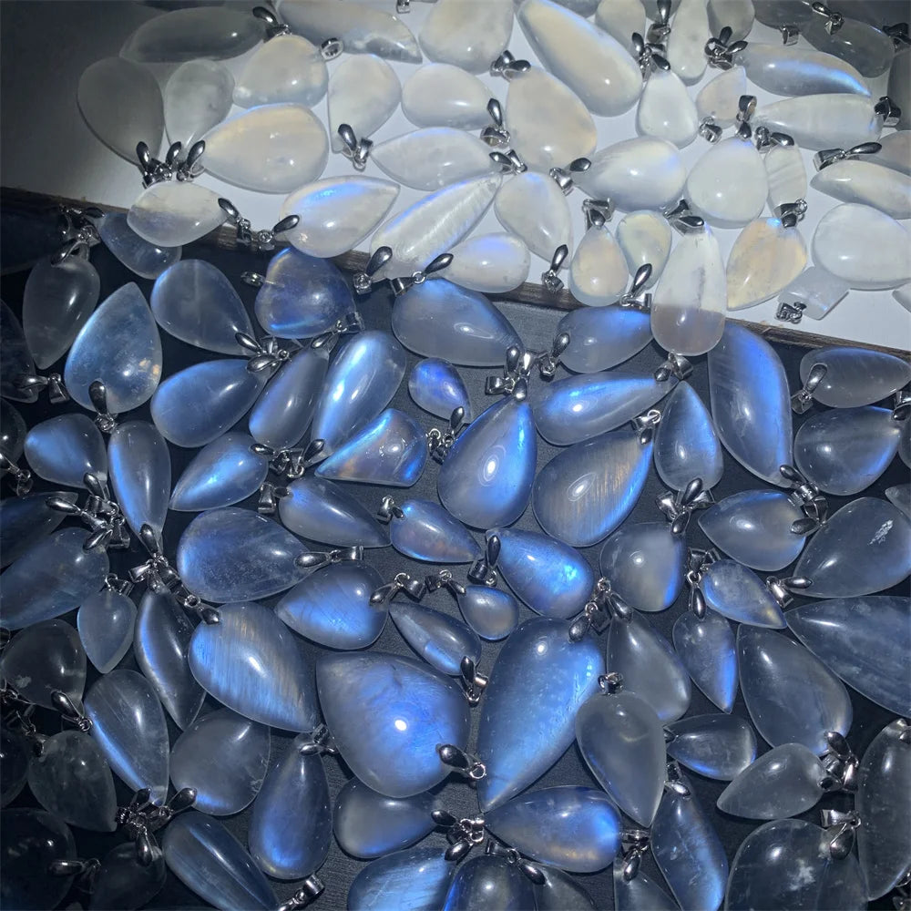 Blue Light Moonstone Pendants-ToShay.org