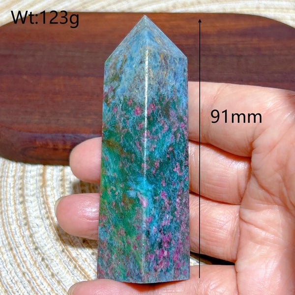 Green Ruby Kyanite Tower-ToShay.org