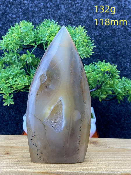 Blue Agate Geode Flame-ToShay.org