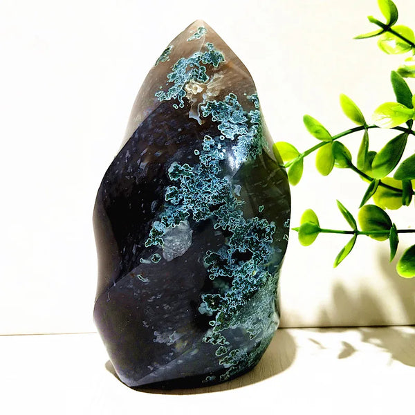 Green Moss Agate Flame-ToShay.org