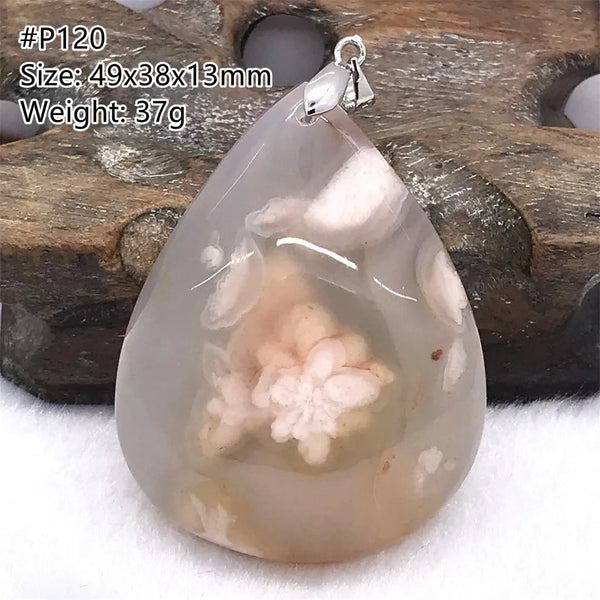 Pink Cherry Agate Pendant-ToShay.org