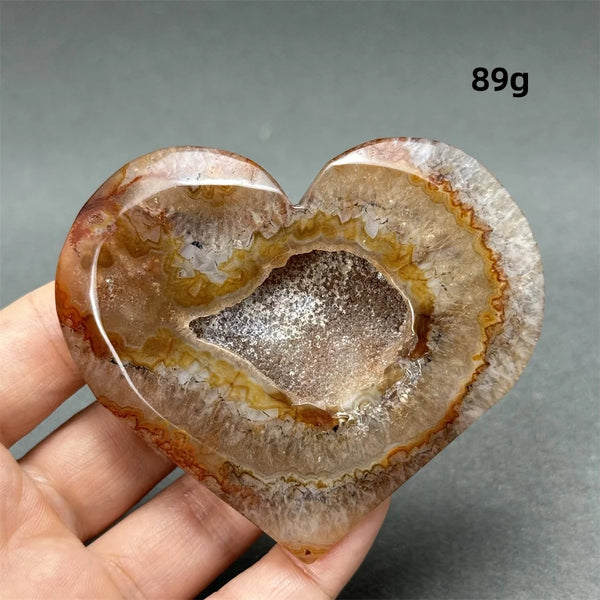 Red Agate Geode Heart-ToShay.org