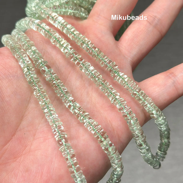 Green Quartz Rondelle Beads-ToShay.org
