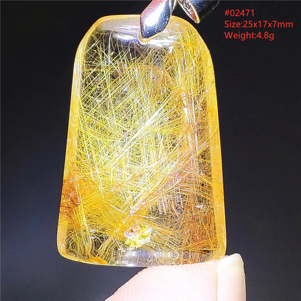 Gold Rutilated Quartz Pendant-ToShay.org