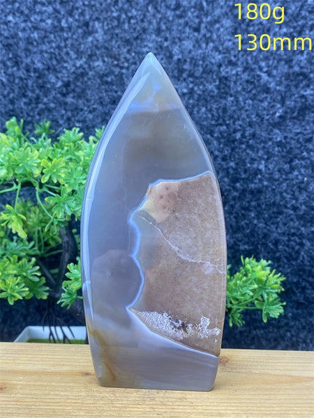 Blue Agate Geode Flame-ToShay.org