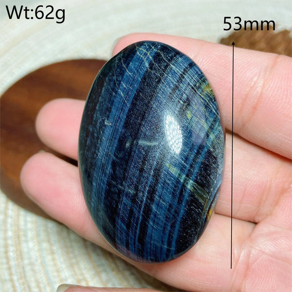 Blue Tiger Eye Palm Stone-ToShay.org