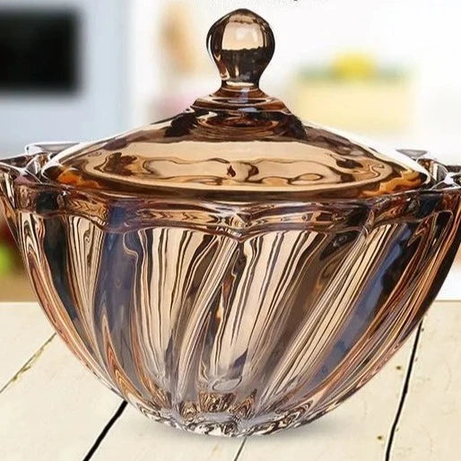 Crystal Glass Candy Jar-ToShay.org