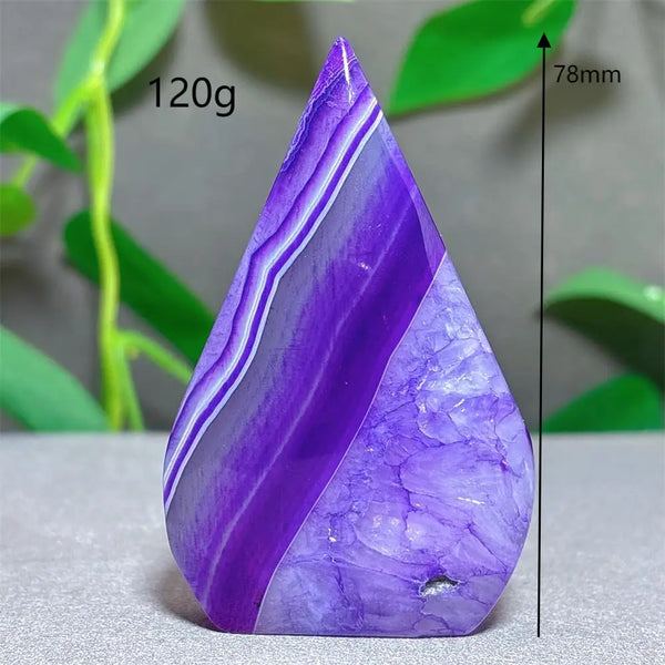 Violet Striped Agate Flame-ToShay.org