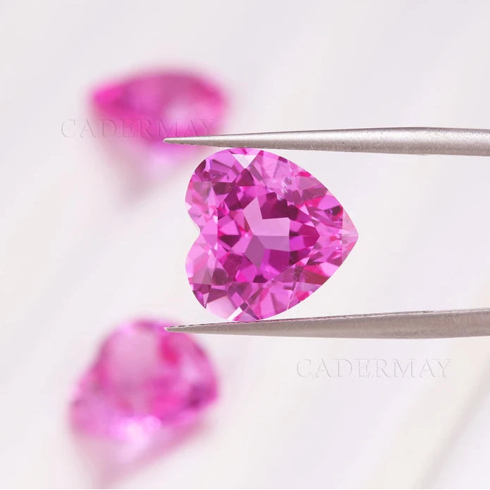 Pink Rose Sapphire Heart-ToShay.org