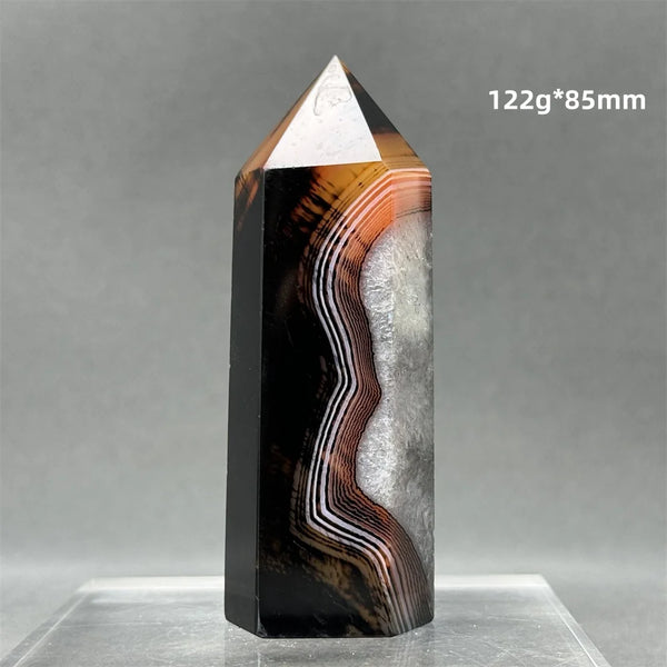 Black Red Striped Agate Wand-ToShay.org