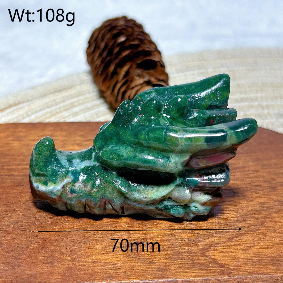Ocean Jasper Dragon Head-ToShay.org